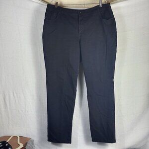 Style and Co. Denim Black Slim Leg Cotton Poly Span Stretch Jeans Size 20W